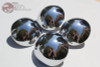 Custom Rat Hot Rod Truck Center Mount Bolt On Hub Cap Bullets Chrome Accents New