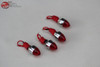 Custom Truck Hot Rat Street Rod Red Led License Plate Fastener Tag Bolts Set 4