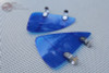 Custom Vintage Style Car Vent Wing Window Blue Air Breeze Wind Deflectors