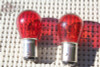 Dual Filament Red Glass Park Turn Brake Direction Tail Light Lamp 1157 Bulbs Rod