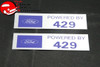 Ford "Powered By Ford 429" Valve Cover Decals Pair