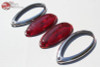 Ford Hot Rat Street Rod Custom Car Truck Tear Drop Tail Light Lamp Lenses Bezels