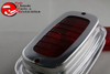 Gmc Fleetside Pickup Truck Rear Plain Red Tail Light Lamp Lenses Bezels 4 Pc Set