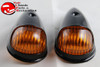 Guide Style Headlight Black Led Turn Signal Marker Lights Housings Amber 1157