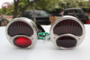 Model A Stainless Tail Lamps Black Brackets Set Hot Rod Truck Custom Mounted New