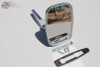 Pair Chevy Rectangle Ribbed Base Outside Rearview Door Mounted Mirrors Set New