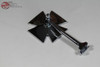 Outside Rear View Maltese Cross 4" Peep Mirror Straight Arm Hot Rat Rod Truck Pr