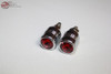 Red Diamond License Plate Frame Tag Fastener Bolts Custom Chopper Bobber Pair
