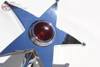 Red Light Safety Star License Plate Topper Ornament Custom Truck Hot Rat Rod New