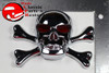 Skull Crossbone Chrome Accents Custom Truck Hot Rat Rod Ornament Emblem Body New