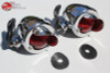 Small Mini Red Marker Lights W Visor Chrome Custom Car Truck Hot Rod Chevy Ford