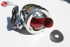 Small Mini Red Marker Lights W Visor Chrome Custom Car Truck Hot Rod Chevy Ford