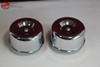 Smooth Chrome Hot Rat Rod Style Air Cleaners 1 Barrel 2 5/16 Chevy Ford Truck