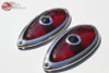 Tear Drop Blue Dot Lens Bezel Set Ford Hot Rat Street Rod Custom Car Truck New
