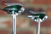 Telescopic Led Green Light Up Art Deco Front Fender Guides Clamp On Vintage Car