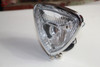 Triangle Headlight Lamp Chrome Flat Back Custom Motorcycle Chopper Bobber Harley