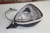 Triangle Headlight Lamp Black Flat Back Custom Motorcycle Chopper Bobber Harley