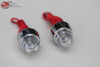 White Mini Led Bullet License Plate Frame Tag Fastener Bolts Chopper Bobber Pair