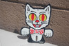 Kitty Cat Eyes License Plate Tag Topper Ornament Custom Truck Hot Rat Rod New