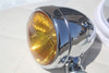 Vintage Style Fog Light Lamps Tear Drop 12 Volt Chrome Amber Hot Rod Truck Pair
