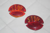 Model A Custom Hotrod Tail Light Lamp Lens Red Glass Stop Script Letter New Pair