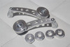 Aluminum Billet Inside Interior Window Quarter Glass Rollup Manual Cranks Pair