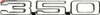 1968 Camaro "350" Front Fender Emblem Lh
