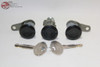 79-93 Mustang Ford Door Trunk Lock Cylinders Black Cap Bent Pawl New