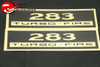 Chevy Camaro Nova Chevy Ii 283 Turbo Fire Valve Cover Decals Pair Black Gold New