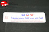 69 Camaro 350/300Hp "Keep Your Gm All Gm" Code "Co" Decal Gm#6485257
