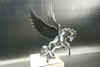 Flying Stallion 40'S 50'S Hood Ornament Custom Hot Rod Truck Black Wings