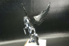Flying Stallion 40'S 50'S Hood Ornament Custom Hot Rod Truck Black Wings