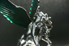 Flying Stallion 40'S 50'S Hood Ornament Custom Hot Rod Truck Green Wings