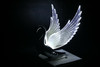 Flying Swan 40'S 50'S Hood Ornament Custom Hot Rod Truck Clear Wings White Led