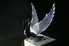 Flying Swan 40'S 50'S Hood Ornament Custom Hot Rod Truck Clear Wings White Led