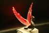 Flying Swan 40'S 50'S Hood Ornament Custom Hot Rod Truck Clear Wings Red Led