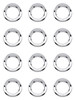 Chrome 4" Light Bezel With Visor Set Of 12