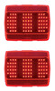 64.5-66 Ford Mustang LED Rear Red Tail Light Lamp Lens - Pair