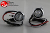 3 Custom Mini Clear Red Stainless Turn Stop Tail Lamp Lights Truck Hot Rat Rod