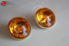 Amber Len Fog Lamp Light 3 Replacement Bulbs Vintage Style 12 Volt Hot Rod Truck