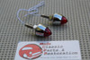 2 Red 2 LED White Custom Lighted Bullet License Plate fastener