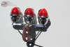 Mini Outside Tri Marker Light Set Visor Bolt On Custom Truck Red & Amber 3 Set