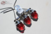 Mini Outside Tri Marker Light Set Visor Bolt On Custom Truck Amber Red SET of 6