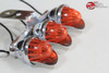 Mini Outside Tri Marker Light Set Visor Bolt On Custom Truck Amber Set of 2