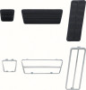 1968-1981 68 81 FM Chevy Pedal Pad Kit Auto Trans 6 Piece Brake Accelerator Park