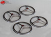 Custom Headlight 5 3/4" Lucas Tri Bar Red Dot Dual Lamp Trim Covers Set Chevy