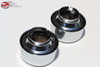 Smooth Chrome Hot Rat Rod Style Air Cleaners 2 Barrel 2 5/8" Custom Chevy Ford