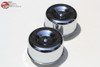 Smooth Chrome Hot Rat Rod Style Air Cleaners 2 Barrel 2 5/8" Custom Chevy Ford