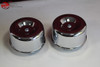 Smooth Chrome Hot Rat Rod Style Air Cleaners 1 Barrel 2 5/16 Chevy Ford Truck