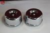 Smooth Chrome Hot Rat Rod Style Air Cleaners 1 Barrel 2 5/16 Chevy Ford Truck